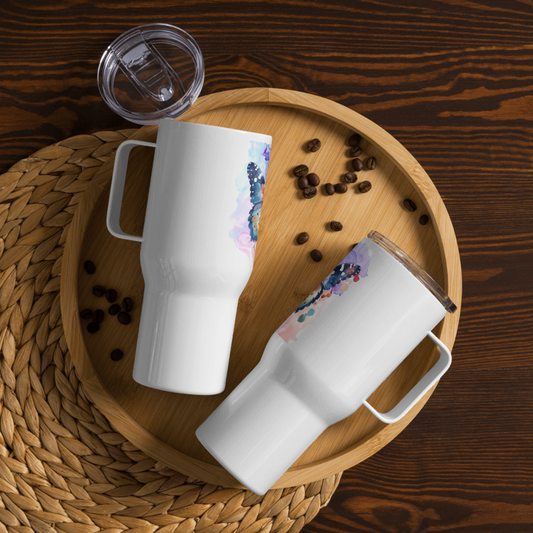 Butterfly - Travel mug with a handle